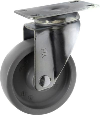 TOOLCRAFT TO-5137935 Lenkrolle 100 mm mit Anschraubplatte Tragfähigkeit (max.): 125 kg
