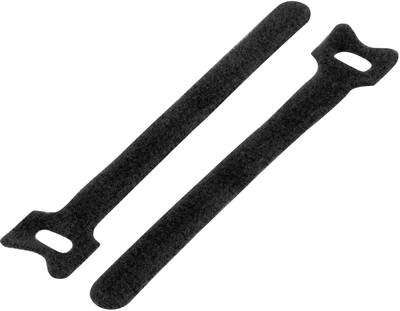 TRU COMPONENTS TC-MGT-310BK203 Klettkabelbinder zum Bündeln Haft- und Flauschteil (L x B) 310 mm x 16 mm Schwarz 1 St.