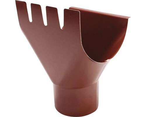 PRECIT Rinnenstutzen Stahl rund oxidrot RAL 3009 Ø 87mm für NW 125 mm