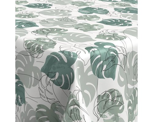 Tischdecke Monstera 140 cm breit (Meterware)