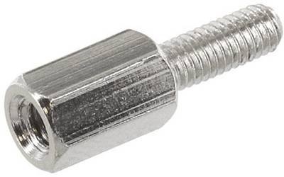econ connect D3X10A5MH Abstandsbolzen (L) 18 mm M3 M3 Messing (vernickelt) 1 St.