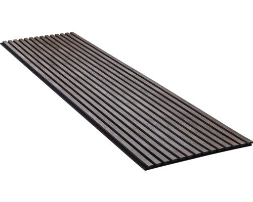 Akustikpaneel Eiche dunkel Kunststoff PET bedruckt 2600 x 565 x 19 mm