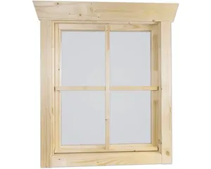 Einzelfenster für Gartenhaus 28 mm SKAN HOLZ Anschlag rechts 57.5x70.5 cm natur