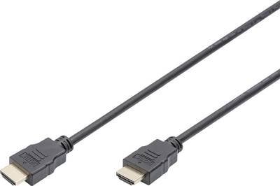 Digitus HDMI Anschlusskabel HDMI-A Stecker, HDMI-A Stecker 2.00 m Schwarz AK-330114-020-S 4K UHD, vergoldete Steckkontak