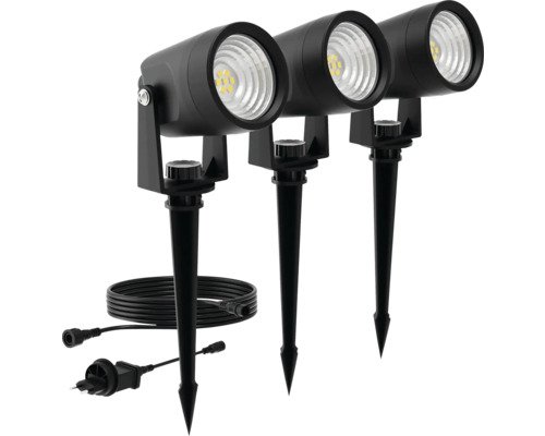 Philips Bodenspot Erdspiess Reuel 3x1,5 W schwarz