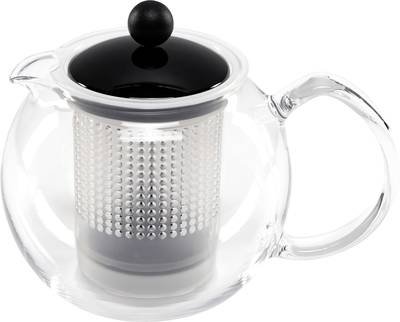 bodum ASSAM F/PLST 0.5 Liter Teebereiter Transparent, Schwarz