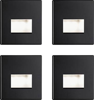 Paulmann 41308 Edge LED-Wandeinbauleuchte 4er Set LED LED Schwarz (matt)