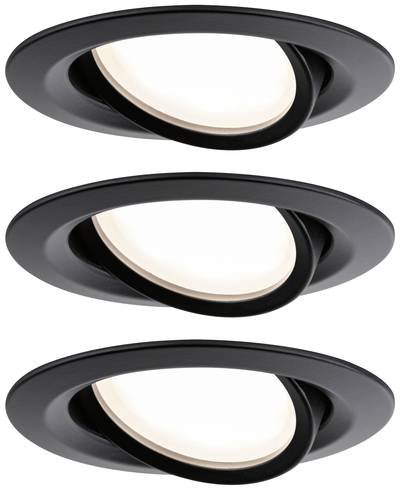 Paulmann 93082 Set Nova Plus LED-Einbauleuchte LED 6 W Schwarz