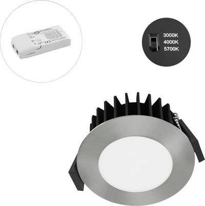 EVN L54D101325 L54D101325 LED-Einbauleuchte LED LED fest eingebaut 10 W Chrom