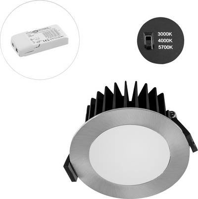 EVN L44D101325 L44D101325 LED-Einbauleuchte LED LED fest eingebaut 10 W Chrom