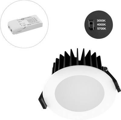 EVN L44D100125 L44D100125 LED-Einbauleuchte LED LED fest eingebaut 10 W Weiß