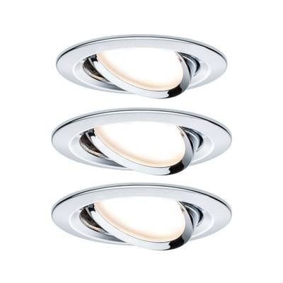 Paulmann 93452 Nova Einbauleuchte 3er Set LED LED 18 W Chrom (glänzend)
