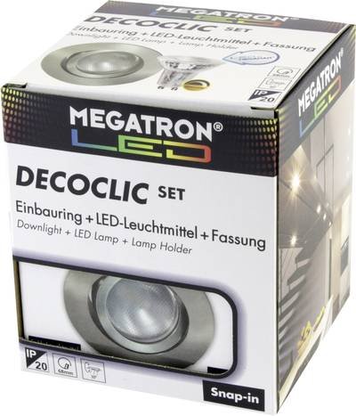 Megatron MT75404 Einbauleuchte LED GU10, GU5.3 5.5 W Eisen (gebürstet)