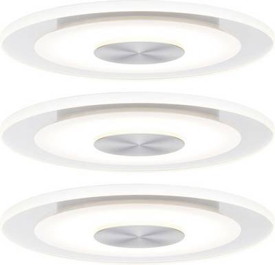 Paulmann 92907 Whirl LED-Einbauleuchte 3er Set LED LED fest eingebaut 4.9 W Aluminium (gebürstet), Satin
