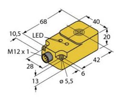 Turck Induktiver Sensor bündig PNP, Schließer BI15U-Q20-AP6X2-H1141