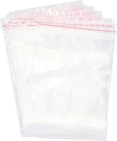 Druckverschlussbeutel ohne Beschriftungsstreifen (B x H) 80 mm x 120 mm Transparent Polyethylen 1 St.
