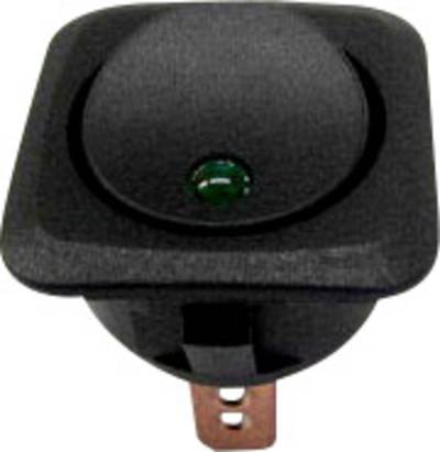 TRU COMPONENTS 1587625 Kfz-Wippschalter TC-R13-203L-SQ GREEN 12 V/DC 25 A 1 x Aus/Ein rastend 1 St.