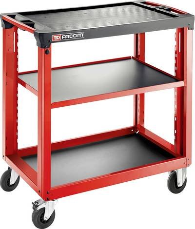 Facom ROLL.UC3SM4 Fahrbarer Beistelltisch 3 Ebenen 4 Mod 22 kg Rot, Schwarz