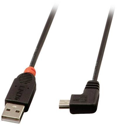 LINDY USB-Kabel USB 2.0 USB-A Stecker, USB-Mini-B Stecker 2.00 m Schwarz 31972
