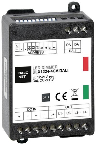 Dalcnet Dimmer 12V-24V 5A CV DALI 4 Ausgänge