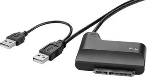Renkforce Festplatten/SSD Adapter [1x USB 2.0 Stecker A - 1x SATA-Kombi-Stecker 7+15pol.] 0.30 m vergoldete Steckkontakt