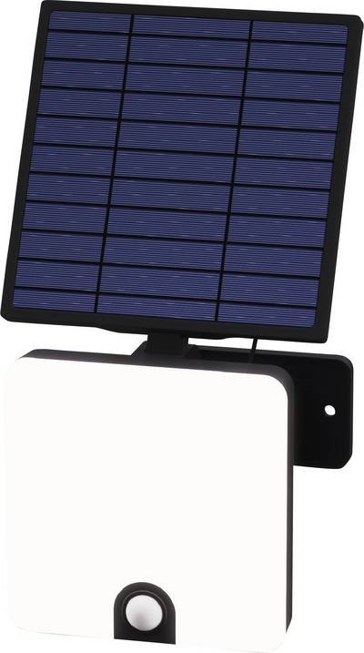 Müller-Licht Solata 21600068 LED-Außenstrahler, Solar-Außenwandleuchte 12 W Leuchtfarben: Kaltweiß