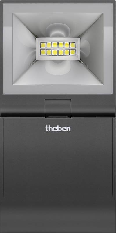Theben theLeda S10L BK 1020722 LED-Außenstrahler 10 W Leuchtfarben: Weiß