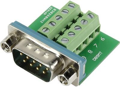 TRU COMPONENTS DSUB09M-10TB-2 1229332 D-SUB Stecker 90 ° Polzahl: 9 Schrauben 1 St.