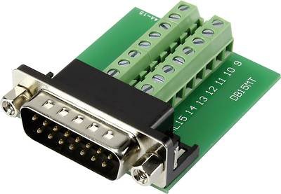 TRU COMPONENTS DSUB15M-16TB-2 1282790 D-SUB Stecker 90 ° Polzahl: 15 Schrauben 1 St.