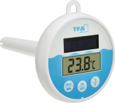 TFA Dostmann Digitales Solar-Poolthermometer Poolthermometer Weiß, Türkis 30.1068.02