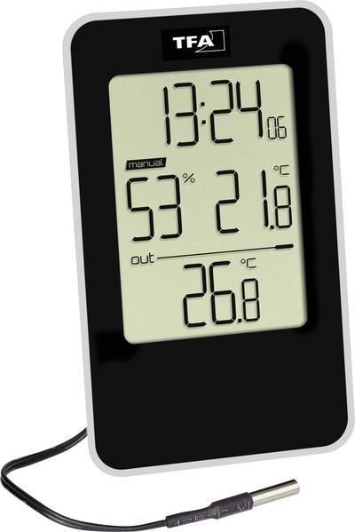 TFA Dostmann Thermo-/Hygrometer Schwarz 30.5048.01