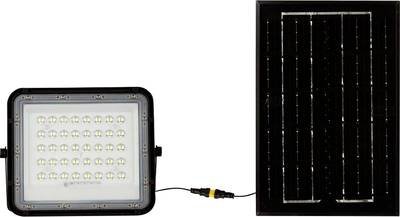 V-TAC VT-40W 7821 LED-Flutlichtstrahler, Solarmodul 6 W Kaltweiß Schwarz