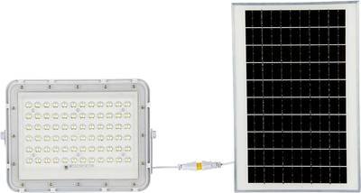 V-TAC VT-120W 7844 LED-Flutlichtstrahler, Solarmodul 15 W Neutralweiß Weiß