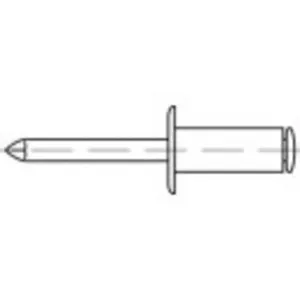 TOOLCRAFT 159990 Offene Blindniete (Ø x L) 6.4 mm x 25 mm Aluminium Stahl 250 St.