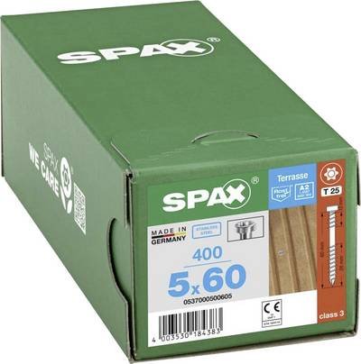 SPAX 0537000500605 Holzschraube 5 mm 60 mm T-STAR plus Edelstahl A2 400 St.
