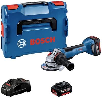 Bosch Professional GWS 18V-10 P 06019J4101 Akku-Winkelschleifer 125 mm inkl. 2. Akku, inkl. Ladegerät, inkl. Koffer 18 V