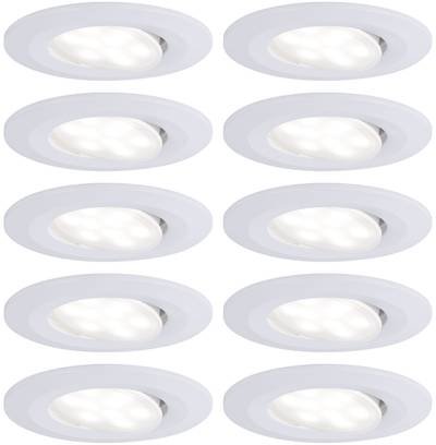 Paulmann LED-Bad-Einbauleuchte 10er Set 60 W Weiß (matt)