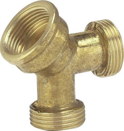 GARDENA 07155-20 neu Messing 2-Wege-Verteiler 24,2 mm (3/4") IG, 26,44 mm (3/4") AG, 26,44 mm (3/4") AG