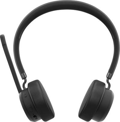 Lenovo Wireless VoIP On Ear Headset Bluetooth® Stereo Schwarz Mikrofon-Rauschunterdrückung Headset, Mikrofon-Stummschalt