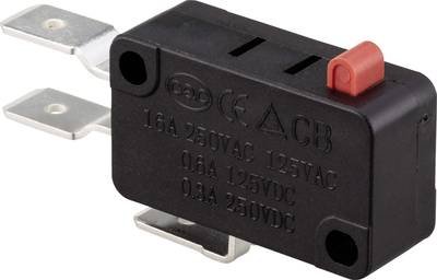 TRU COMPONENTS TC-9122116 Mikroschalter 250 V/AC 16 A 1 x Ein/(Ein) tastend 1 St.