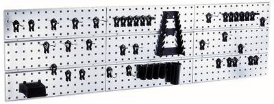 raaco 109659 Werkzeughaken Lochpaneel x 3 + 44 Clips (B x H x T) 1560 x 440 x 11 mm 1 St.