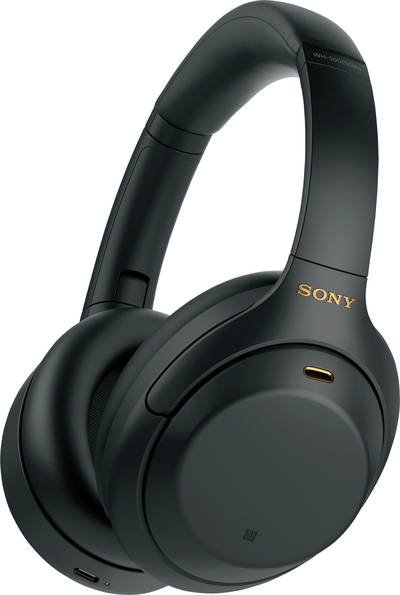 Sony WH-1000XM4 Over Ear Kopfhörer Bluetooth®, kabelgebunden Stereo Schwarz Noise Cancelling Faltbar HiFi