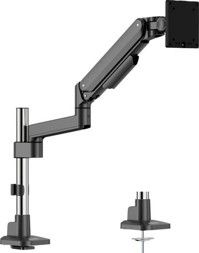SpeaKa Professional Monitor-Tischhalterung SP-MM-1050 1 Display(s) 38,1 cm (15") - 101,6 cm (40") Schwarz/Silber Neigbar
