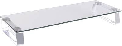 LogiLink BP0027 Monitor-Erhöhung Höhen-Bereich: 8 cm (max) Aluminium, Klar, Weiß