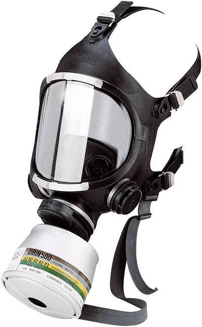 Ekastu C607/F 466 607 Atemschutz Vollmaske ohne Filter Größe: Uni EN 136, EN 148-1 DIN 136, DIN 148-1