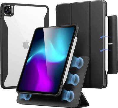 ESR Rebound Hybrid Case 360 Tablet-Cover Apple iPad Pro 13" (M4, 2024) 33 cm (13") BookCase Schwarz, Transparent