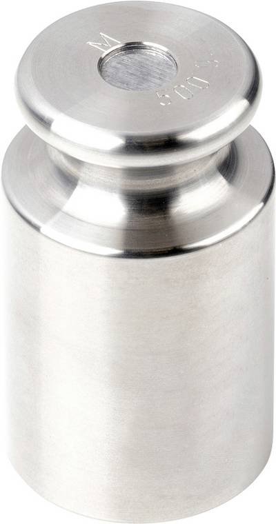 Kern 35709 Prüfgewicht 357-09, OIML-Klasse M2, Nennwert 500 g, Knopf, Edelstahl feingedreht (OIML)