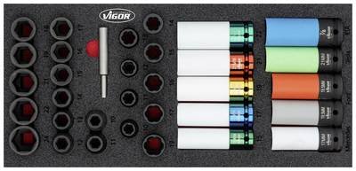 Vigor Steckschlüsseleinsatz-Set 1/2" (12.5 mm) 33teilig V7324