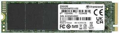 Transcend 115S 250 GB Interne M.2 PCIe NVMe SSD 2280 PCIe NVMe 3.0 x4 Retail TS250GMTE115S