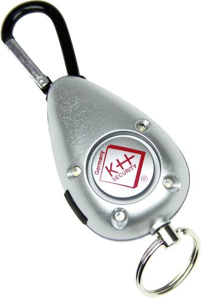 kh-security Taschenalarm Silber mit LED 100190